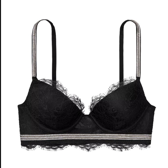 VS Victoria’s Secret Very Sexy Lightly Lined Studded Lace Demi Bra Size- 36C - Picture 2 of 6